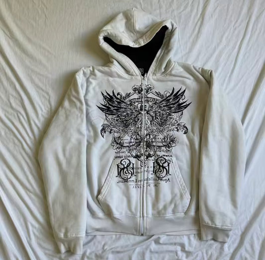 Graphic Long Sleeve Hooded Sweatshirt