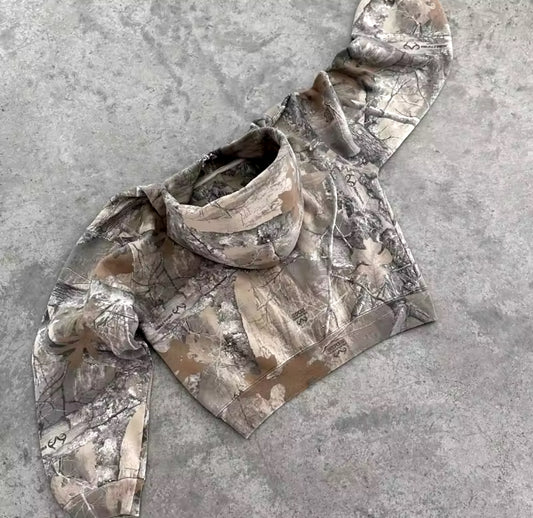 Street Hip Hop Streetwear Oversized Unisex Camo Hoodie